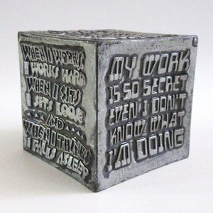 Abbey Press Resin Desk Cube Paperweight Funny Work Sayings Vintage 1978